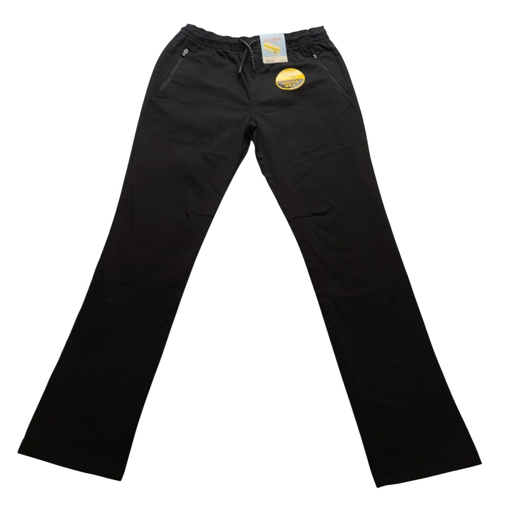 Cat & Jack Boys Quick Dry Stretch Pants Black Size 14 Drawstring Zip Pockets NWT